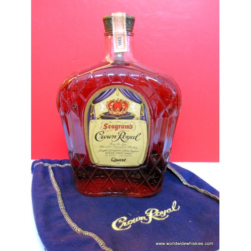 カナディアン Crown 1965年製ウイスキー750m 還暦祝い最適 Crown Royal 1965 Canadian Whisky Quart
